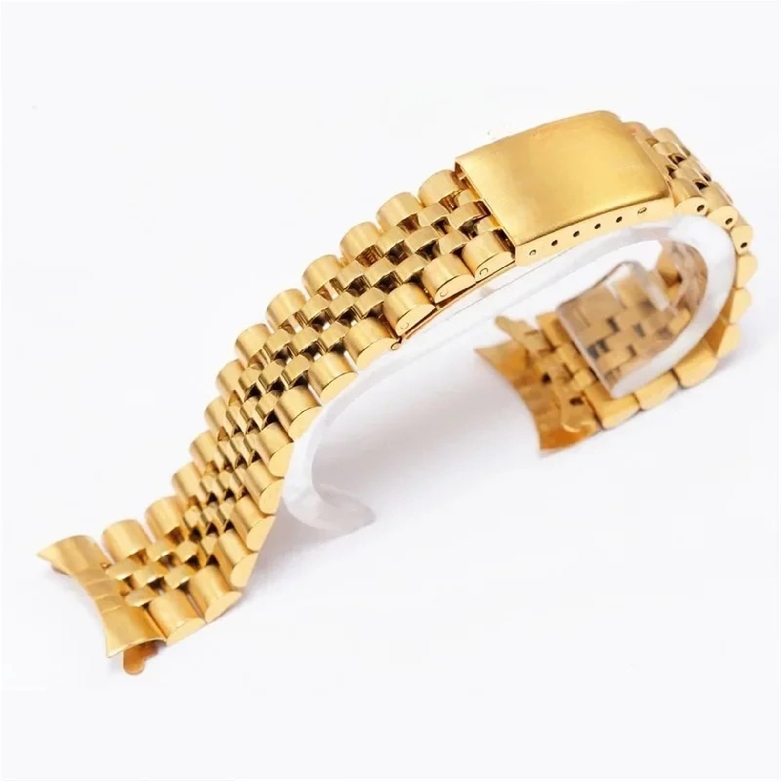 Cinturino Orologio Acciaio Inox Fibbia Pieghevole Larghezza Variabile