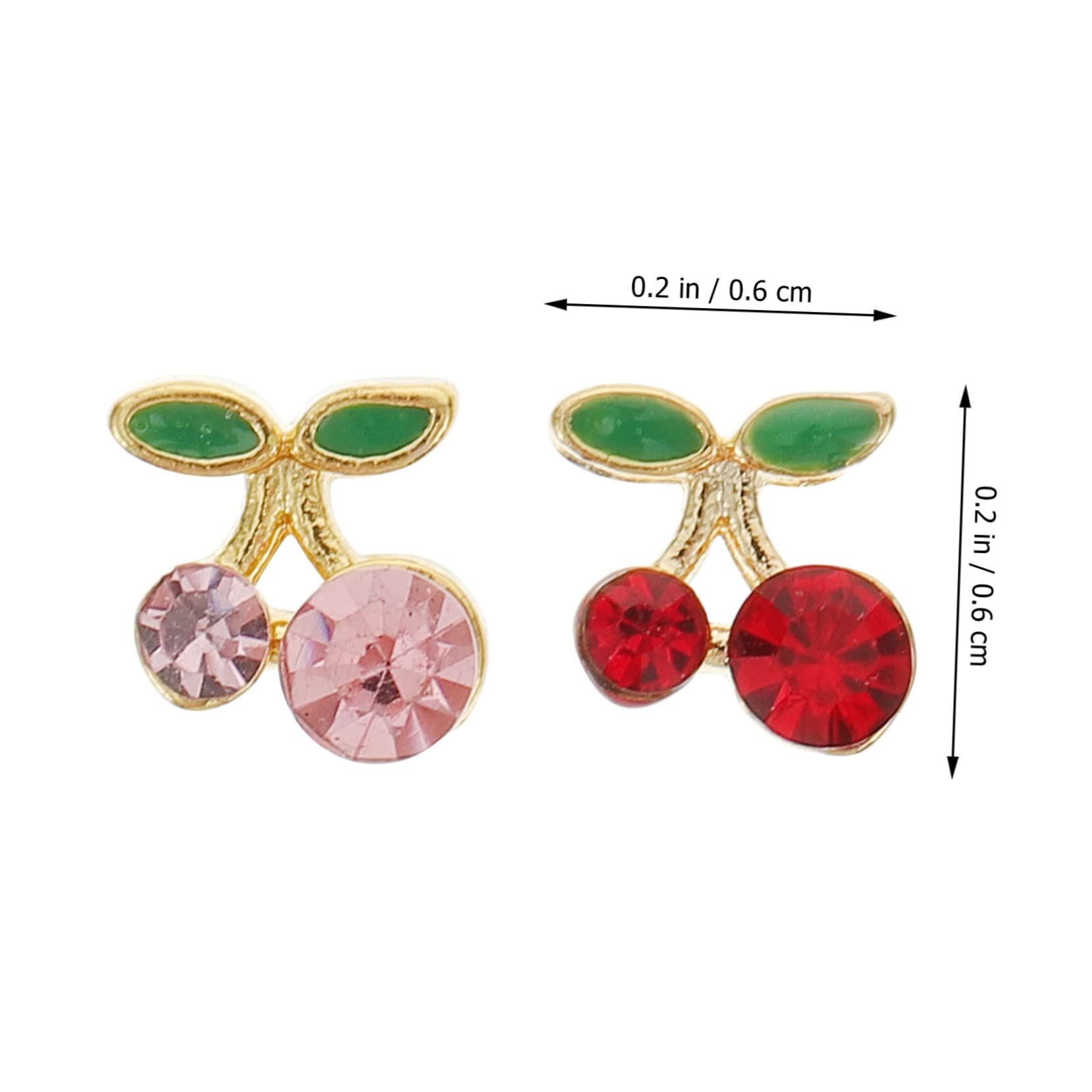 Healeved 144pièces Décorations Cerise Charms Nail Art Accessoires Manucure Pour Et Événements Festifs