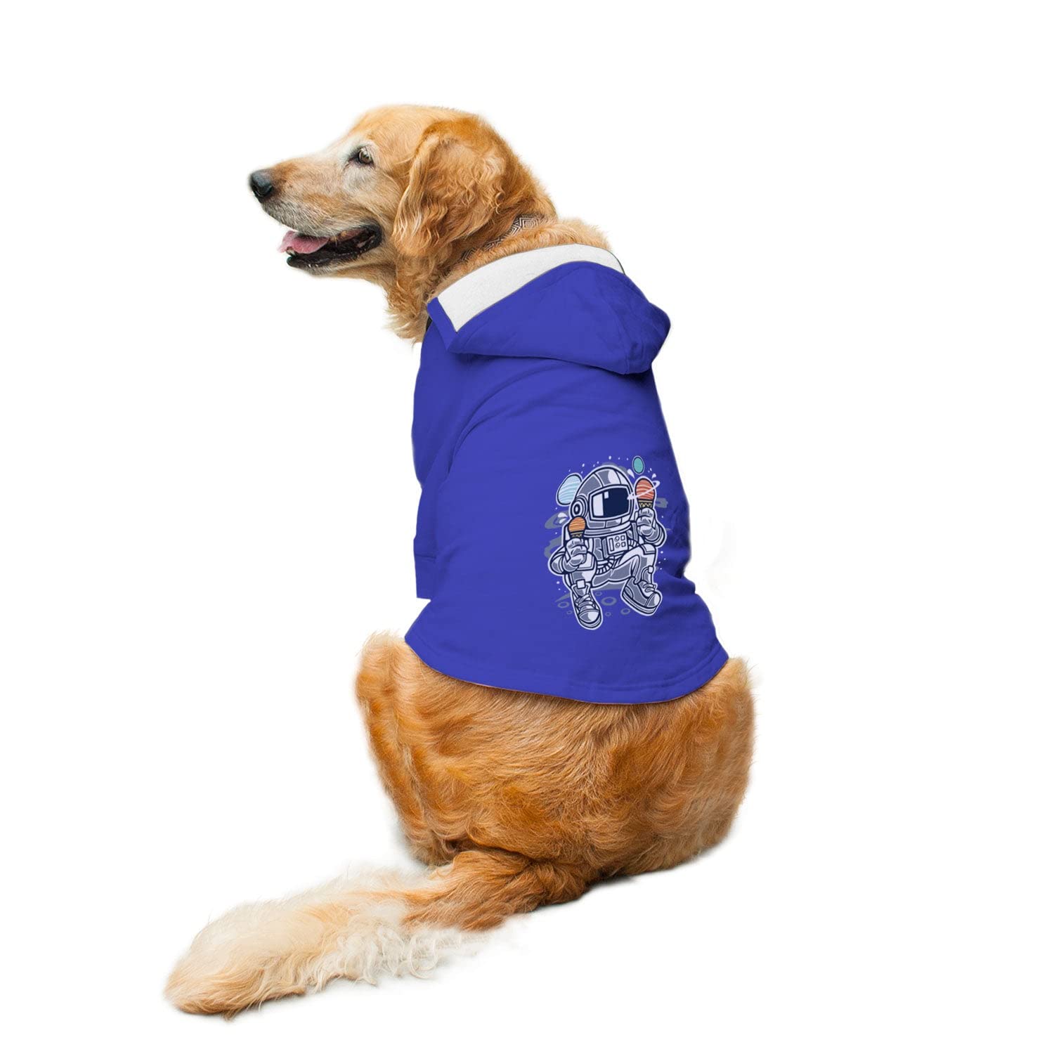 Ruse Astronaut Ice Cream Printed Full Sleeves Dog Autumn Winter Hoodie Jacket/Apparel/Clothes/Jackets Gift for Dogs.Royal Blue/X-Small (Puppy) (B07JQY3HCP) Amazon Price History, Amazon Price Tracker