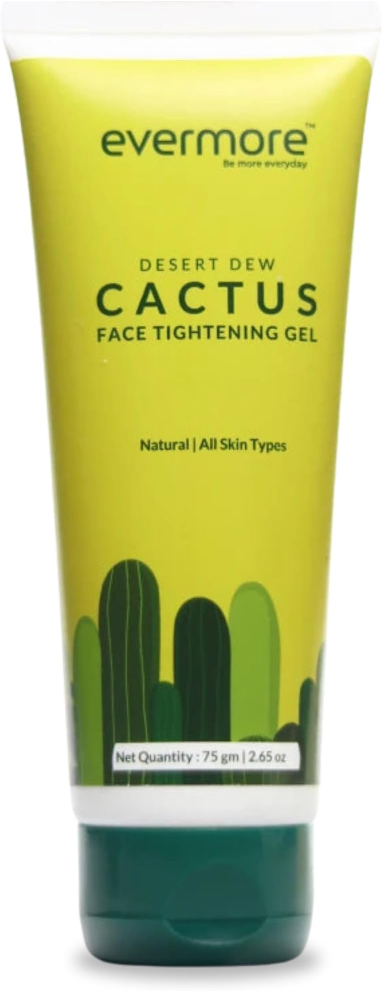 Evermore Natural Cactus Gel - Skin Soothing, Firming, Nourishing | All Skin Types | Unisex | Anti-Aging | Vegan - 100ml
