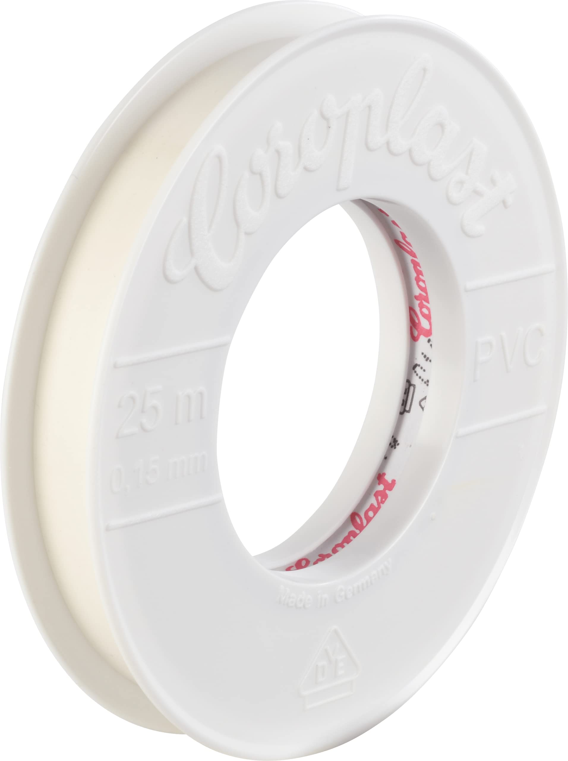 Coroplast 1778 VDE Elektroisolierband, Weiß, 25 m Länge, 12 mm Breite