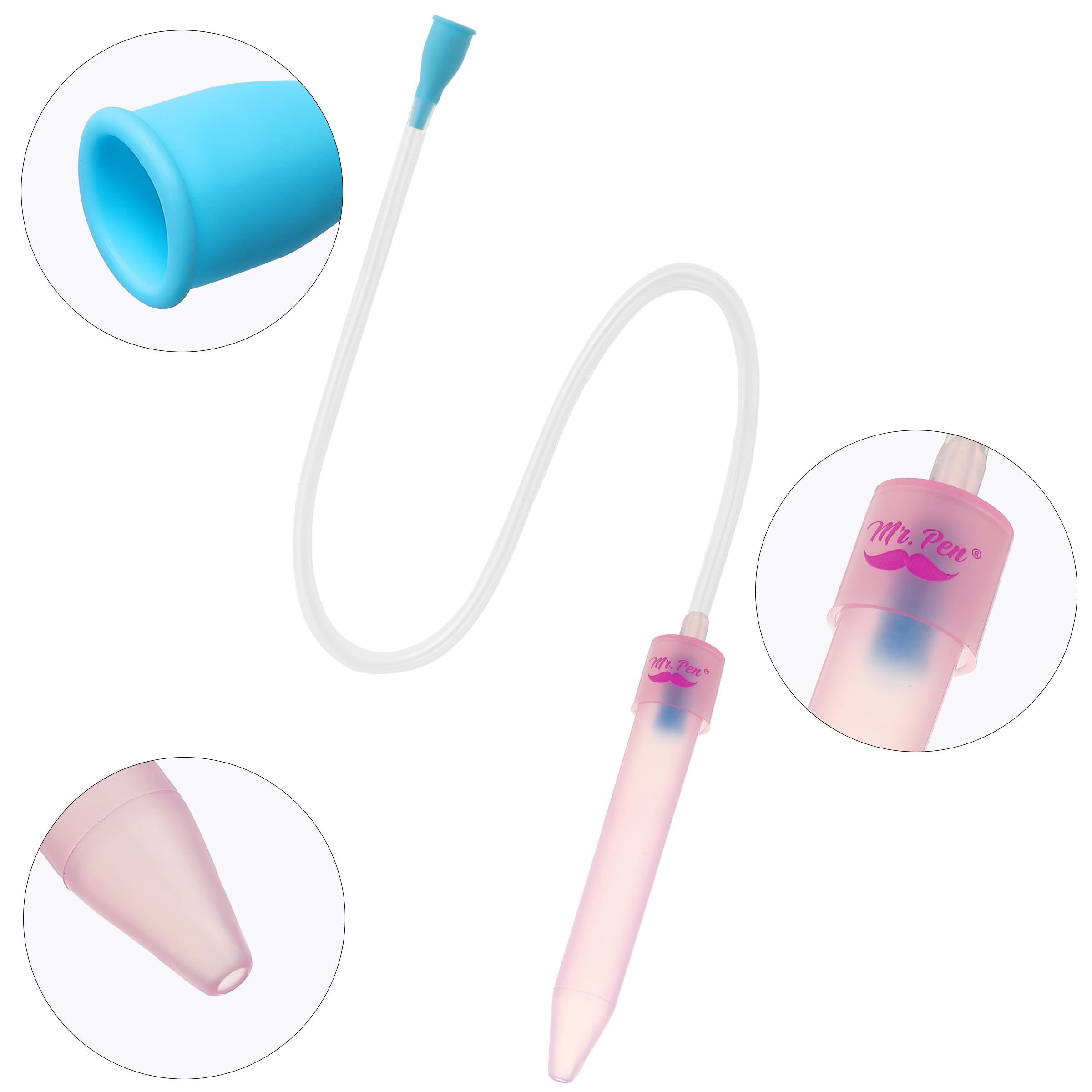 Mr. Pen Aspirator do nosa dla niemowląt z 3 dodatkowymi filtrami higienicznymi, różowy, aspirator do nosa dla niemowląt, przyssawka do nosa dla niemowląt, aspirator do nosa dla niemowląt, przyssawki