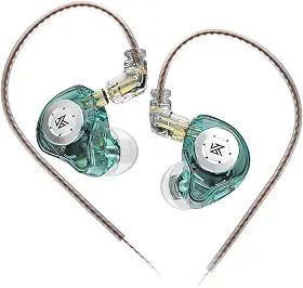 Fone De Ouvido Profissional EDX Pro Intra-auricular, Driver Dinâmico Magnético Composto de 10mm, Cabo Substituível, Original - Perfeito para Cantores e Músicos (CIANO)