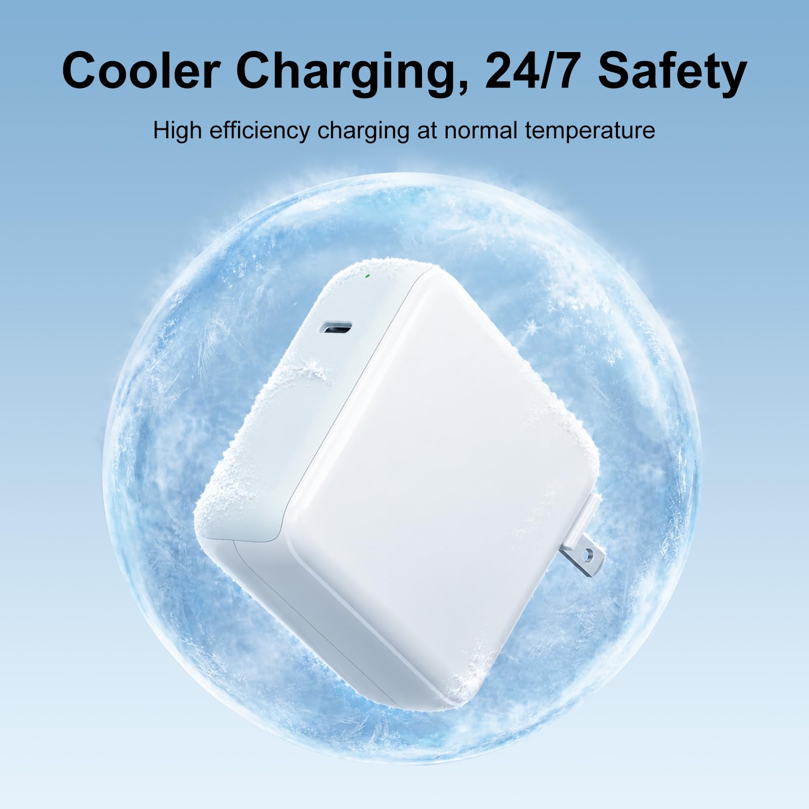 96W USB C Charger for MacBook Pro 16, 15, 14, 13 inch 2025 2024, 2023, 2022, 2021, M4 M3 M2 M1 MacBook Air, USBC Laptop Power Adapter, iPad, LED, 6.6ft 5A Cable Charging as Fast as Original Quality — Amazon image 3