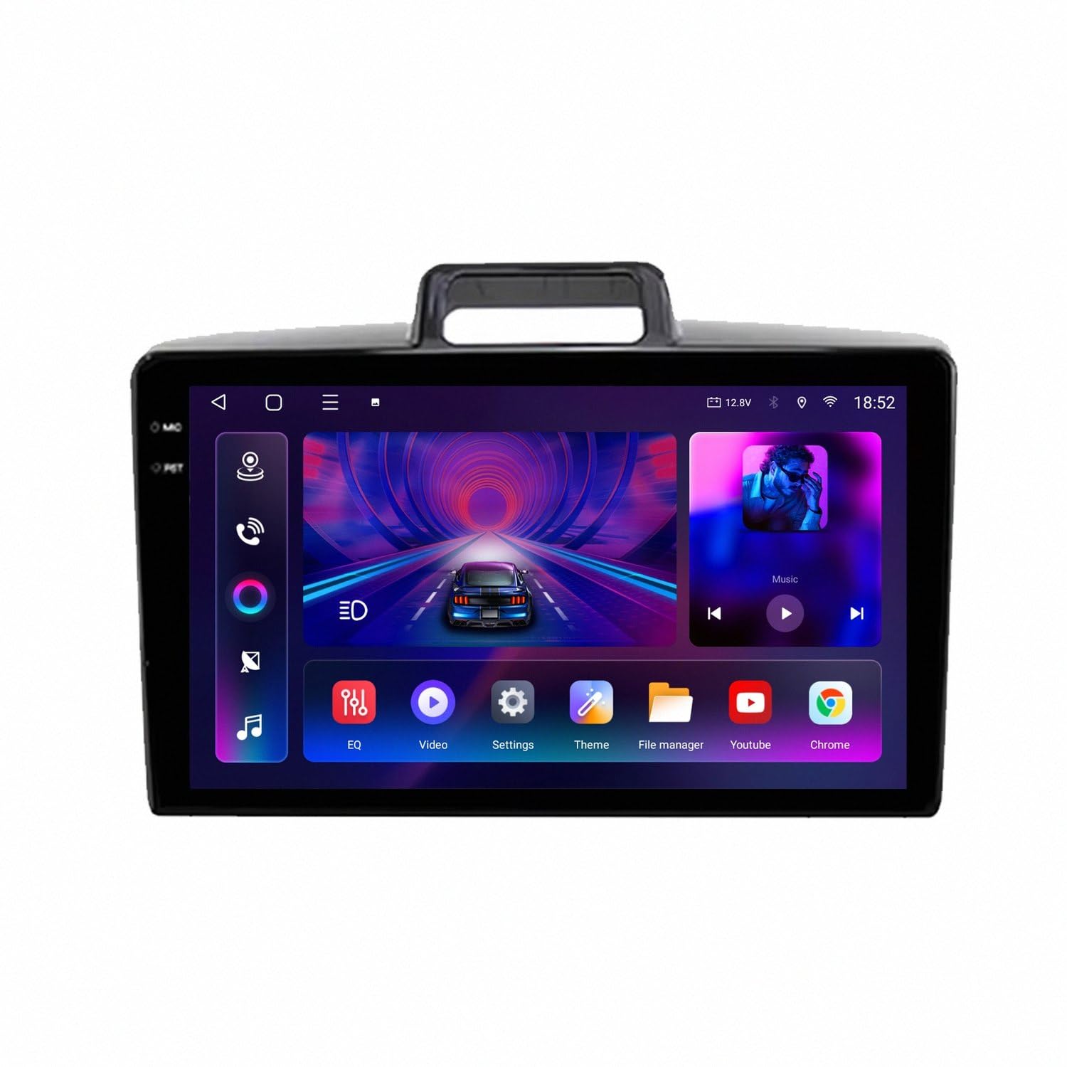 Radio Coche Bluetooth 4 Nuclear con Carplay Inalámbrico y Mirror Link HD 8