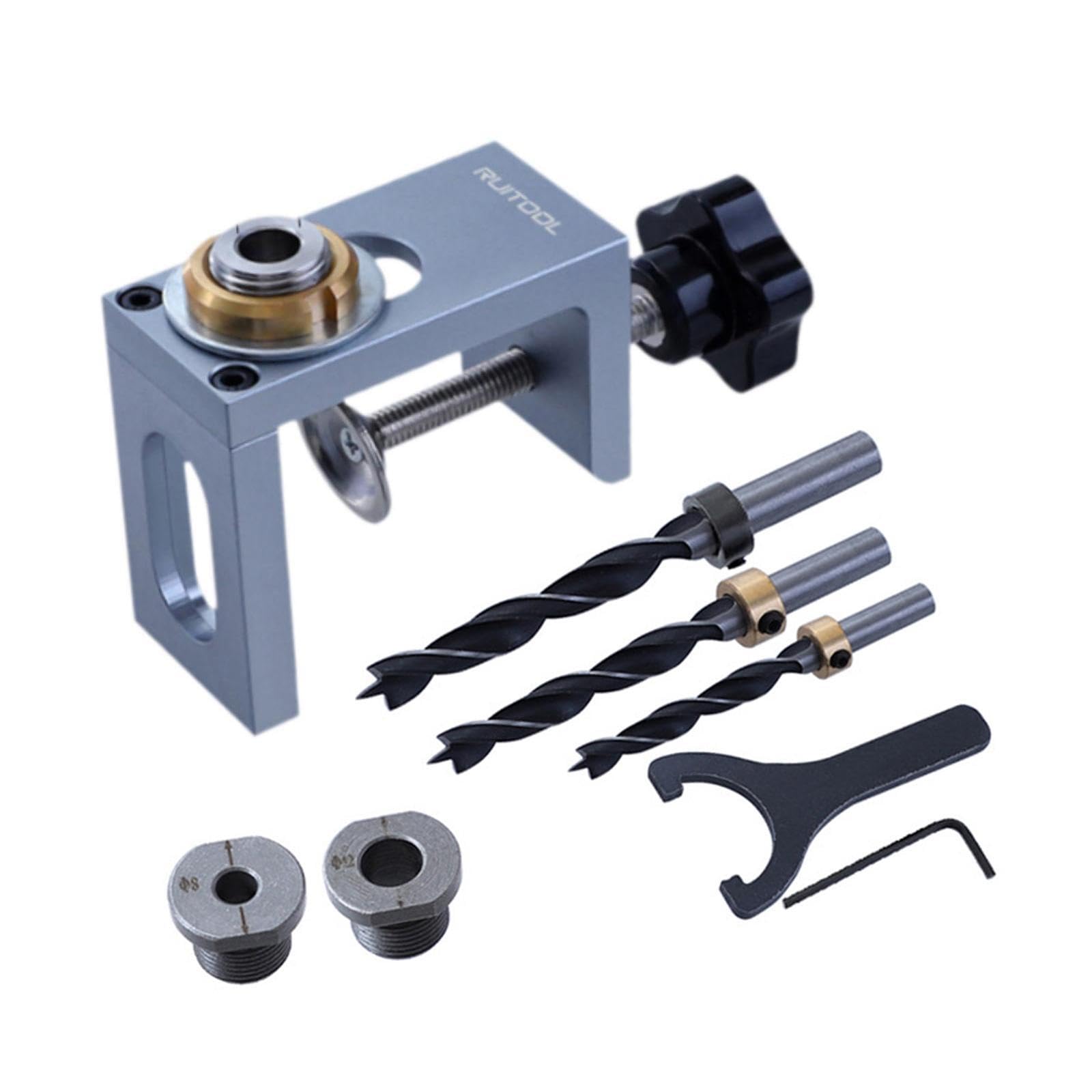 Pixzcsa Accurate Woodworking Jig Set Practical Features Self Centering Dowel Jig Made Aluminum Alloy And Stainless Steel For Reliable Performance Self