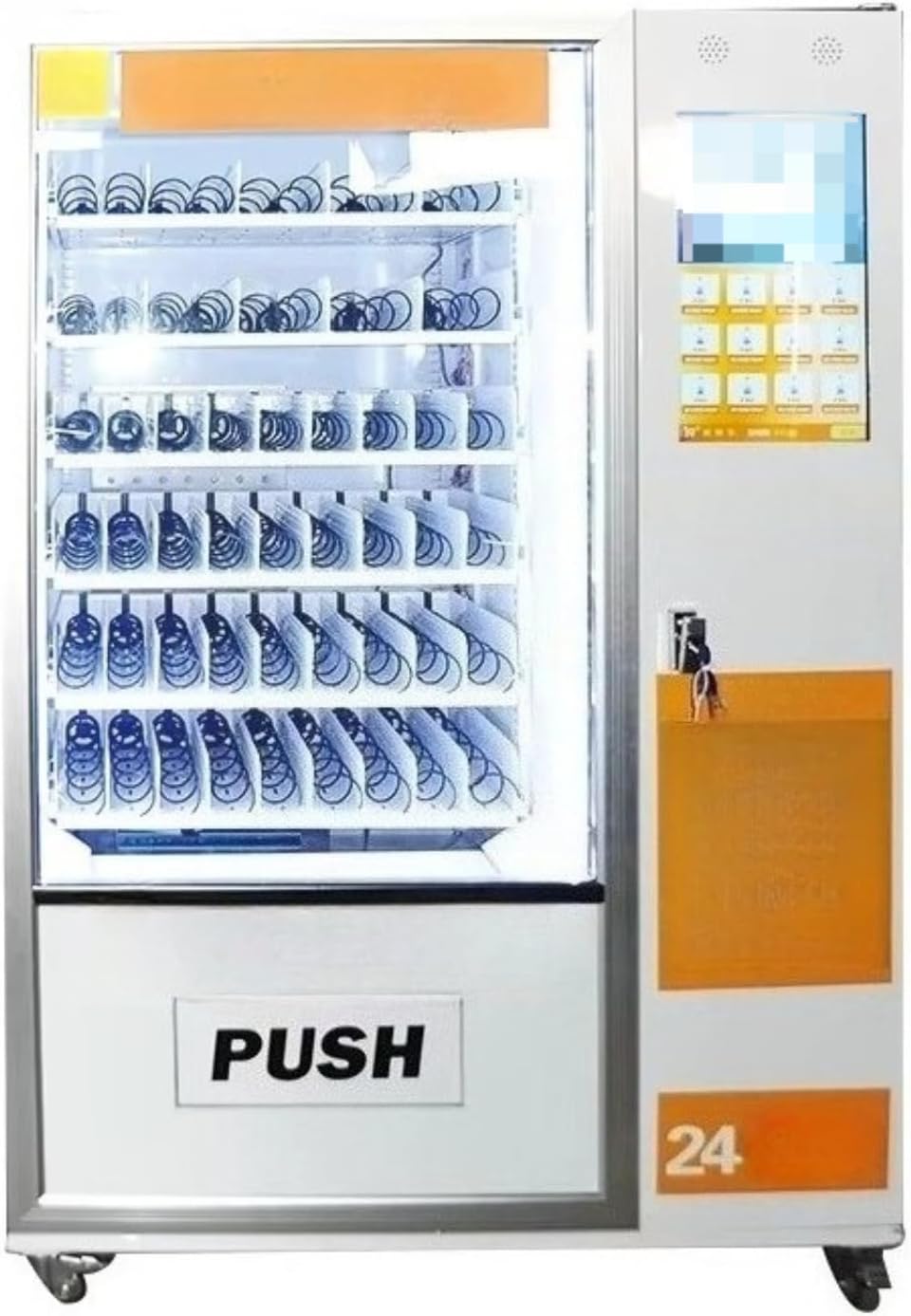 24-Hour Unmanned Self-Service Vending Machine, Refrigerated Combo for Beverages & Milk, Card Reader Equipped, Ideal for Shopping Malls, Hotels & Home Use