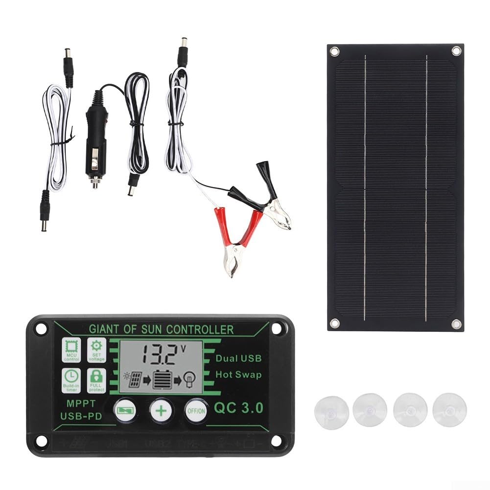 N68R 600W Solar Panel Kit with 100A Charge Controller Suitable for Solar Charging in For Outdoor, RV, Boat, Camper, and Trailer Environments