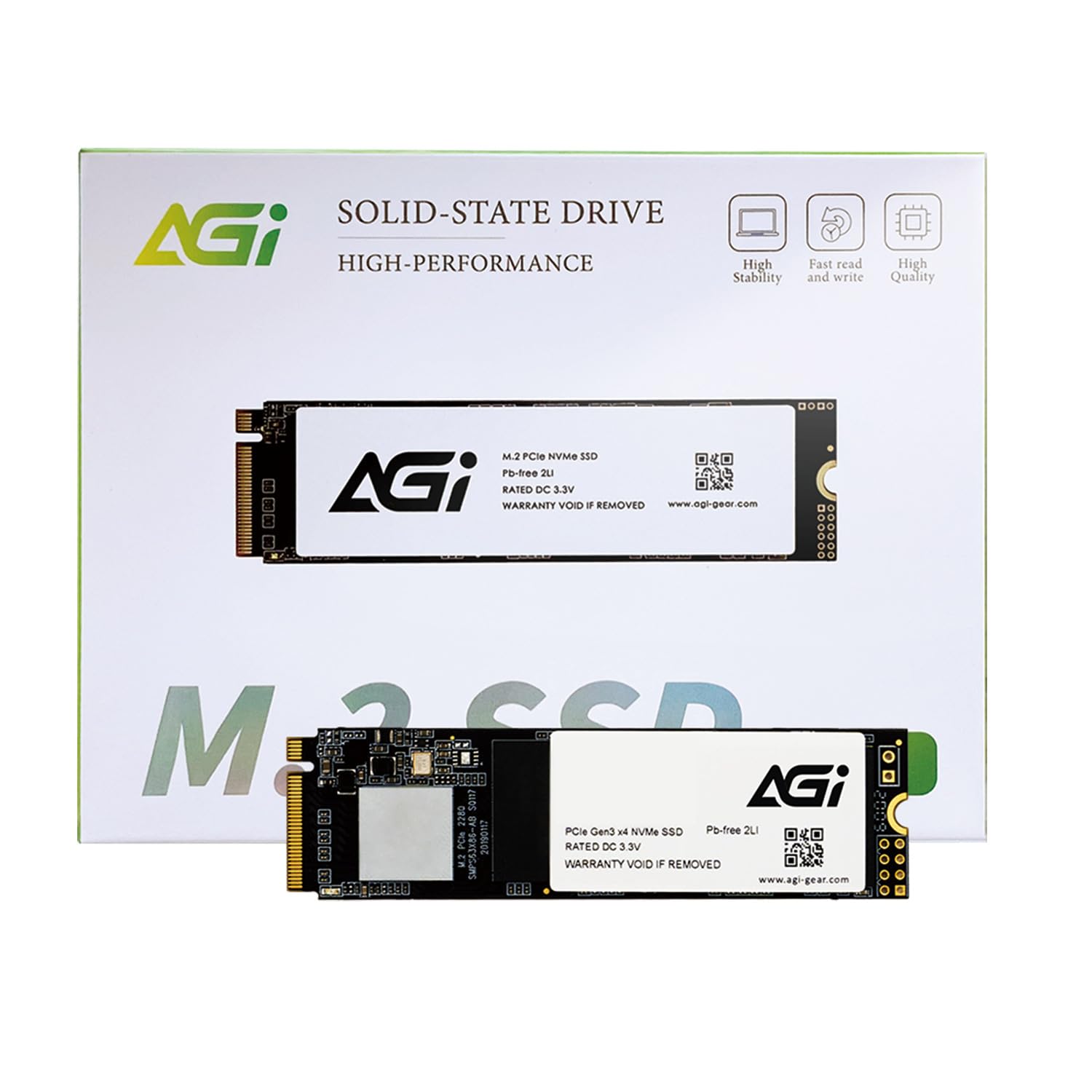 Amazon | AGI AI298 512GB SSD PCIe NVMe M.2 2280 Gen3x4 3D NAND 