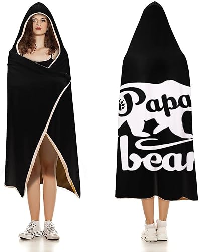 Miniatura 9 de Manta con capucha de Papa Bear para adultos, regalo de 50 x 60 pulgadas