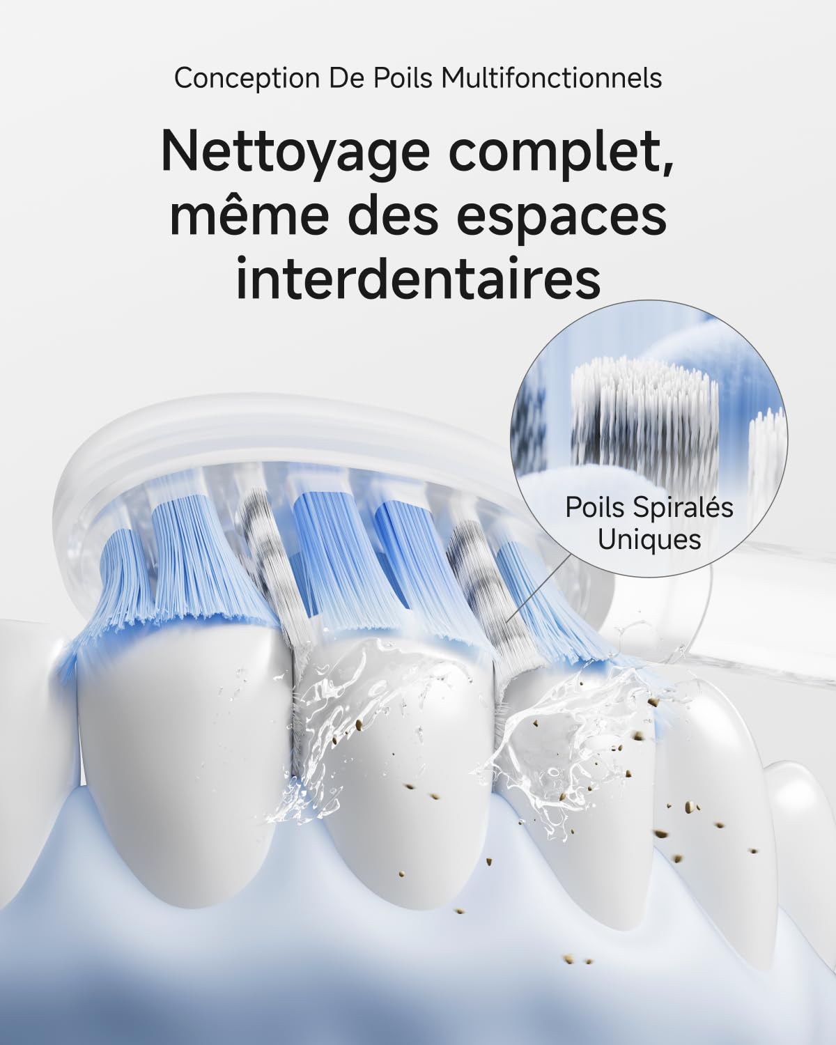Laifen Wave Pro Brosse À Dents Électrique Technologie WaveMotion, 60° Oscillation 66 000 VPM, 70 Jours d'Autonomie, Capteur de Pression, Charge Sans Fil avec 2 Têtes Pro (Acier Inoxydable)
