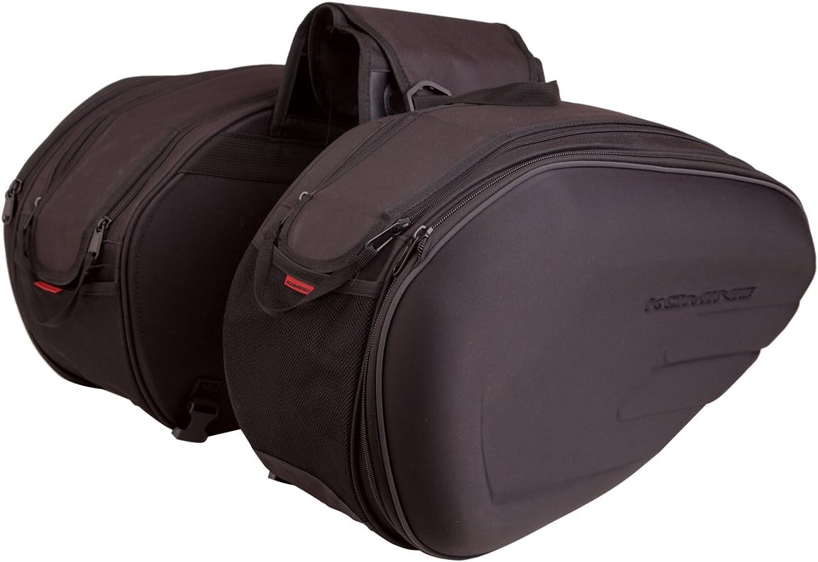 Auto Companion Motorcycle Easy Semi Rigid Saddle Bag (pair) With Waterproof Covers