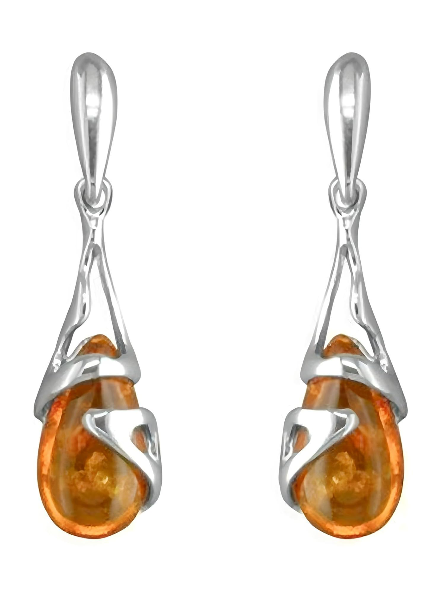 Orecchini Pendenti Di Ambra Baltica E Ag 925 - Orecchini Ambra - Gioielli Ambra - Ambra - Pietre - Foto 10