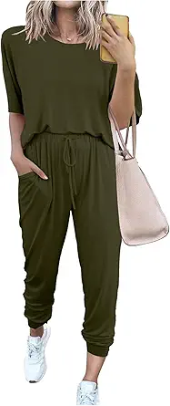 PRETTYGARDEN Women's Two Piece Sets 2025 Summer Spring Jogger Pants Travel Vacation Lounge Outfits Airplane Matching Clothes