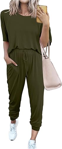 PRETTYGARDEN Women's Two Piece Sets 2025 Summer Spring Jogger Pants Travel Vacation Lounge Outfits Airplane Matching Clothes