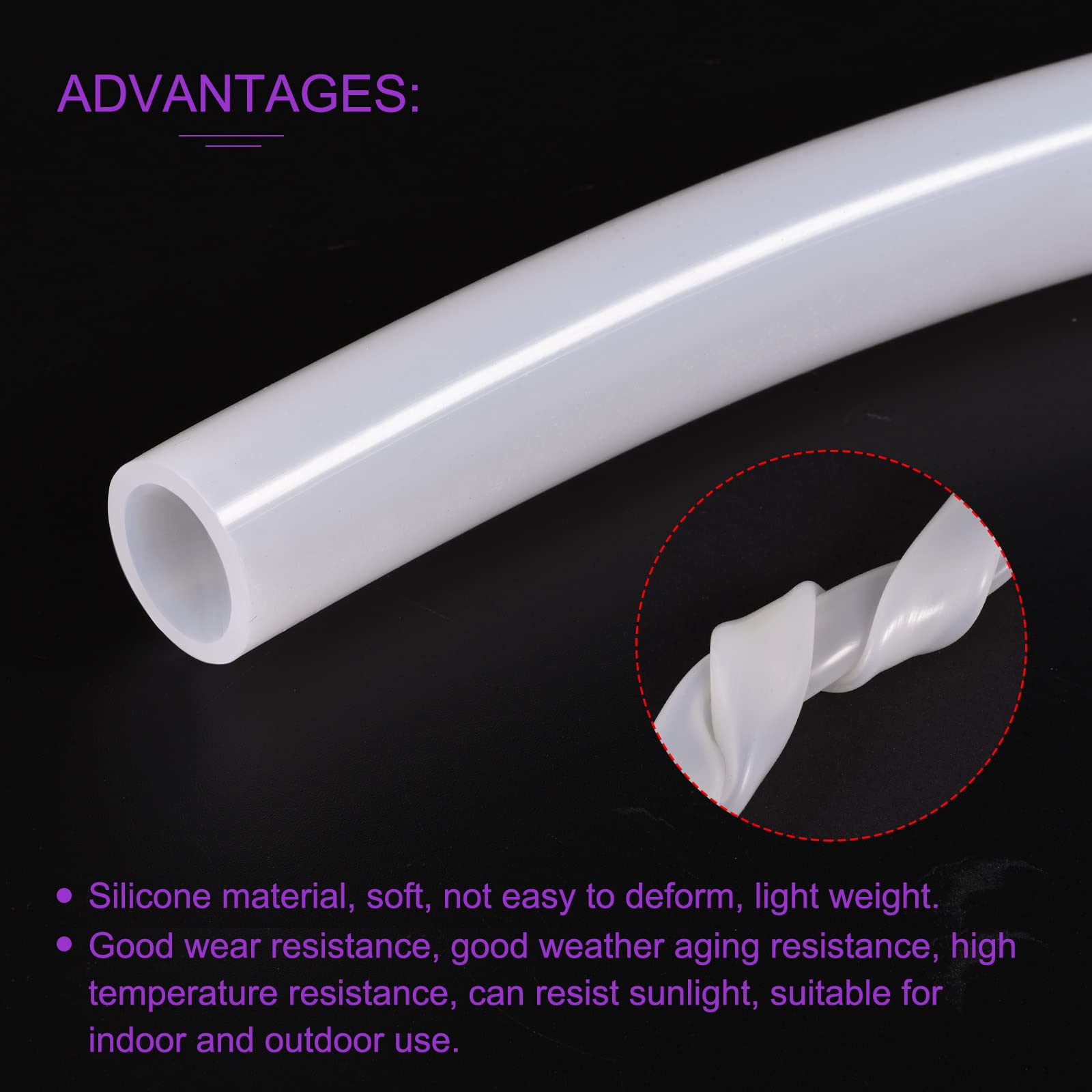 Siliconschlauch, 4 Mm Innendurchmesser, 6 Mm Außendurchmesser, 1 M Lang – Für Luft, Wasser & Pumpen, Gelb
