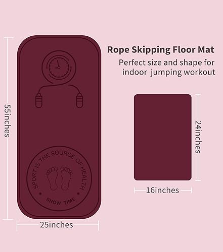 Miniatura 10 de Tapete de ejercicio deportivo a prueba de golpes, extra grueso, de alta densidad, antidesgarros, antideslizante, para interiores y exteriores
