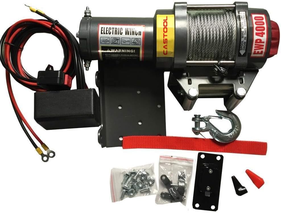 CASTOOL Electric Winch 12 Volt Recovery ATV/UTV Winch Kits Wire Remote