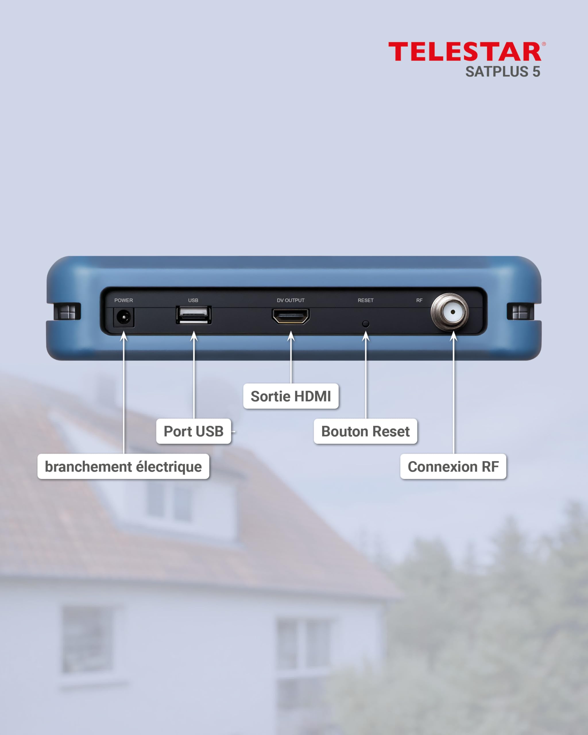 TELESTAR SATPLUS 5 – Appareil de Mesure Sat (pour DVB-S/DVB-S2/DVB-C/DVB-T2, Unicable, écran 5″, TV en Direct)