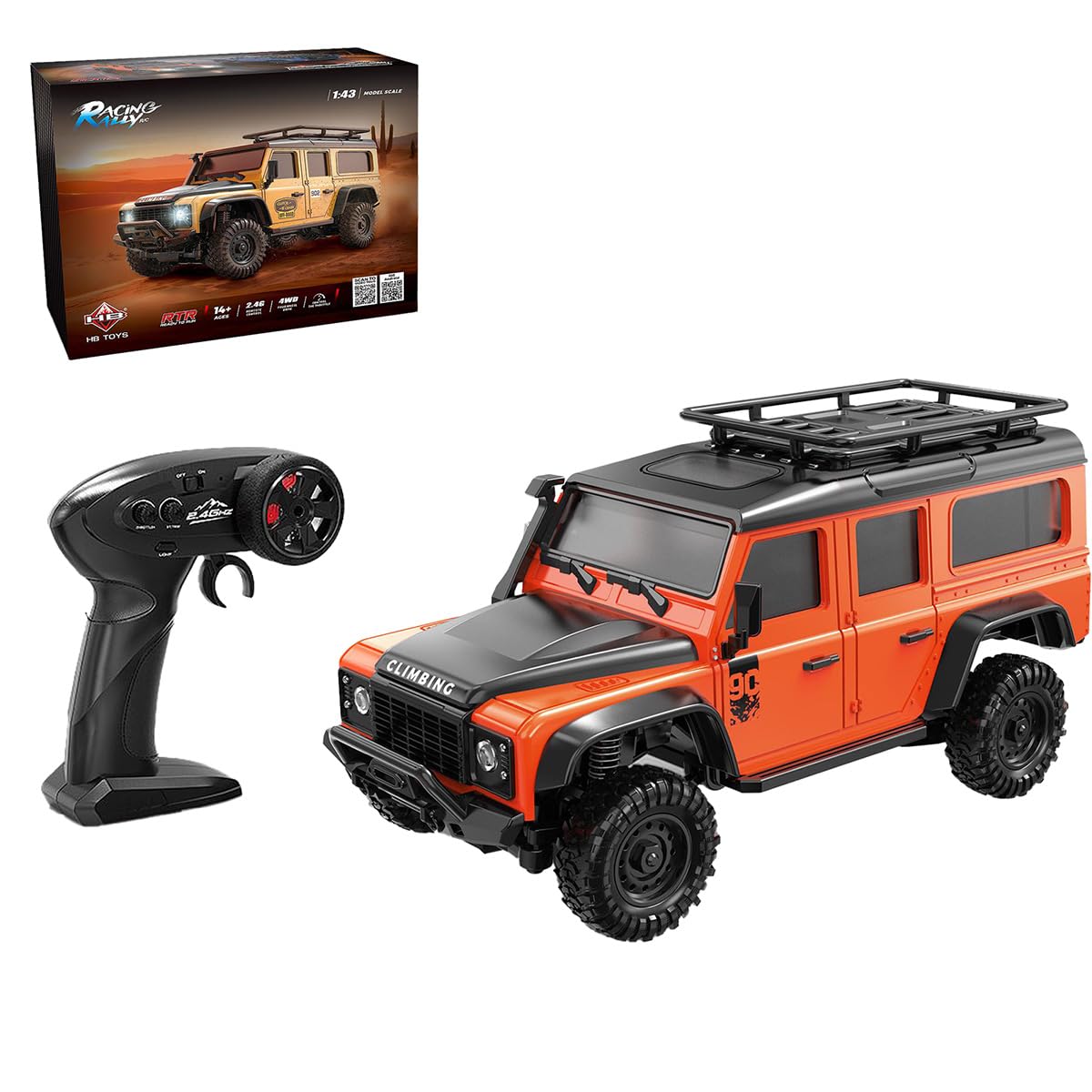 RCXTechPro 1/43 Mini RC Climbing Car 4WD Off Road Truck with APP Control 2.4GHz Remote, Full Proportional Monster Truck Drift Car with LED Lights and Adjustable Speed for Adults