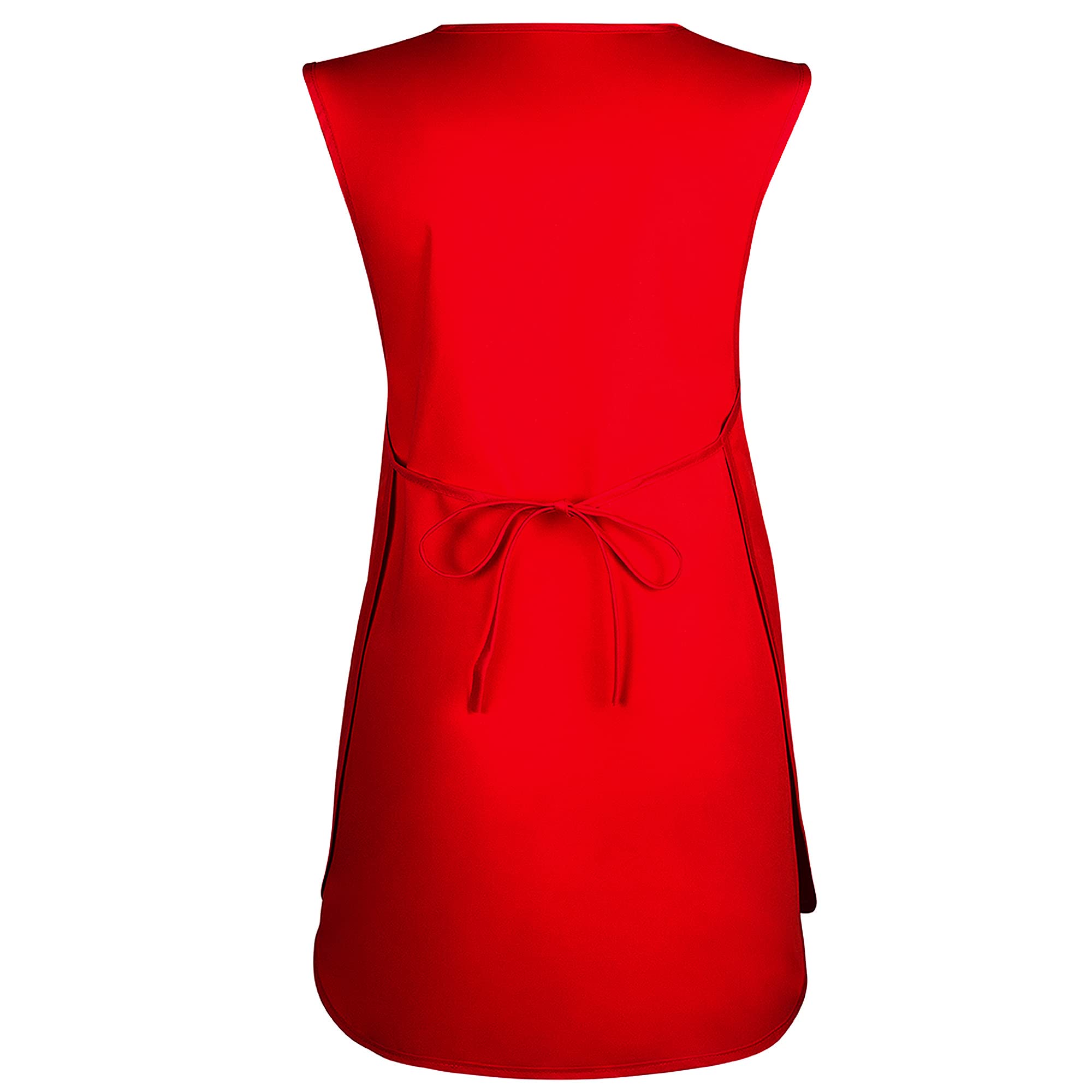 Casulla de trabajo para mujer Roja | Bata Estola maestra y profesora infantil | Uniforme laboral para tiendas y comercios | Delantal de limpieza hostelería | Regalo maestra
