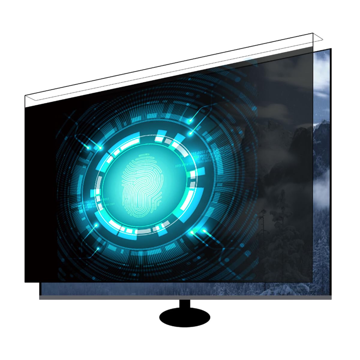 Filtro per Schermo Privacy, per Computer Pellicola per Privacy Sospesa Widescreen Protezione Dati Rimovibile Pellicola Temperata con Filtro Anti-Luce Blu per Uffici,21.5in 491 * 288mm