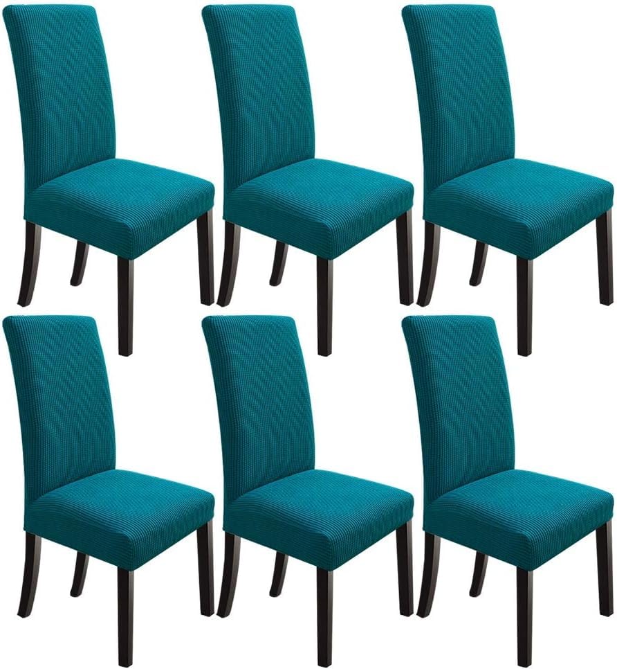 NeoGenius Premium Elegant Dining Room Chair Covers, Slipcovers Set of 6, Spandex Super Fit Stretch Removable Washable Chair Covers, Protector -for Dining Room (Dining Chair Covers_Peackock Green, 6) (B0CPVXPBRZ) Amazon Price History, Amazon Price Tracker