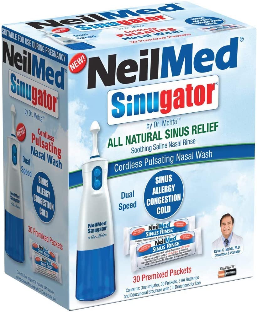 NeilMed Sinugator Cordless Pulsating Nasal Wash - 1 kit (Pack of 1) 2
