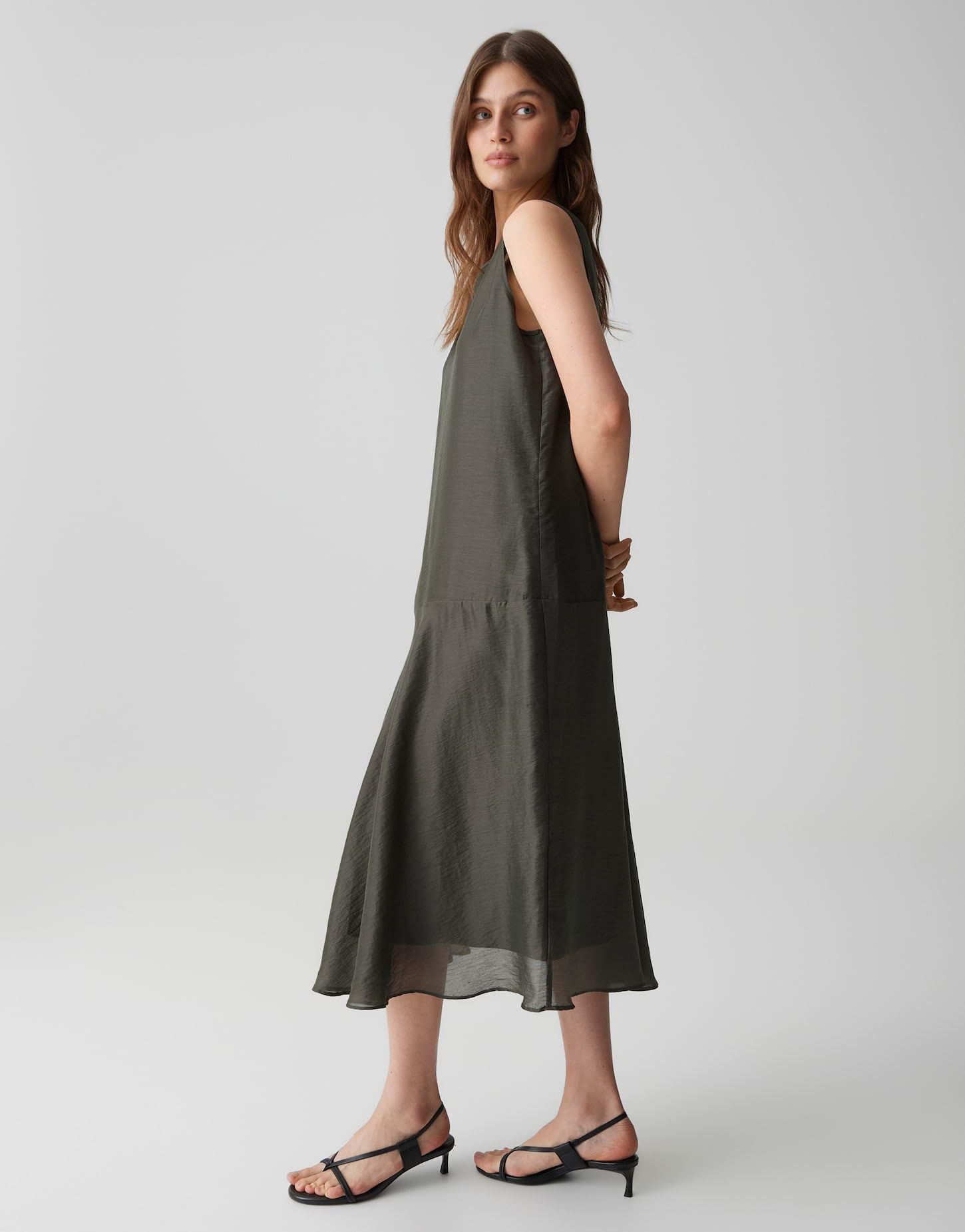 OPUS Damen Midikleid | Zart fließendes Midi Kleid im Lagen Look