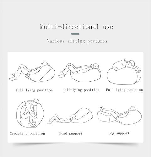 Miniatura 5 de Bolsa de puf de juguete suave, para adultos y niños, con respaldo alto, para sofá perezoso o para animales de peluche sin relleno para niños y