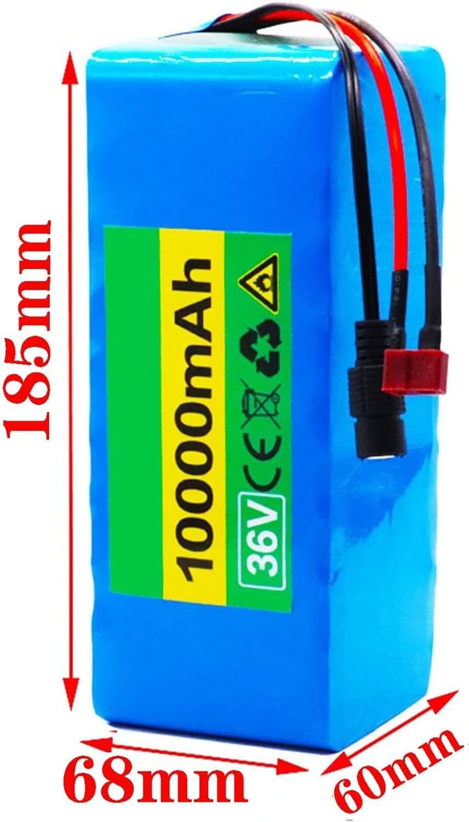 Batería De Bicicleta Eléctrica 36 V 10 Ah Con BMS Y Cargador Repuesto 10S3P Recargable Impermeable For For Motor 100 W-500 W(XT60)