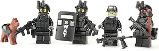 Collectible Police SWAT Team - Battle Brick Custom Minifigures