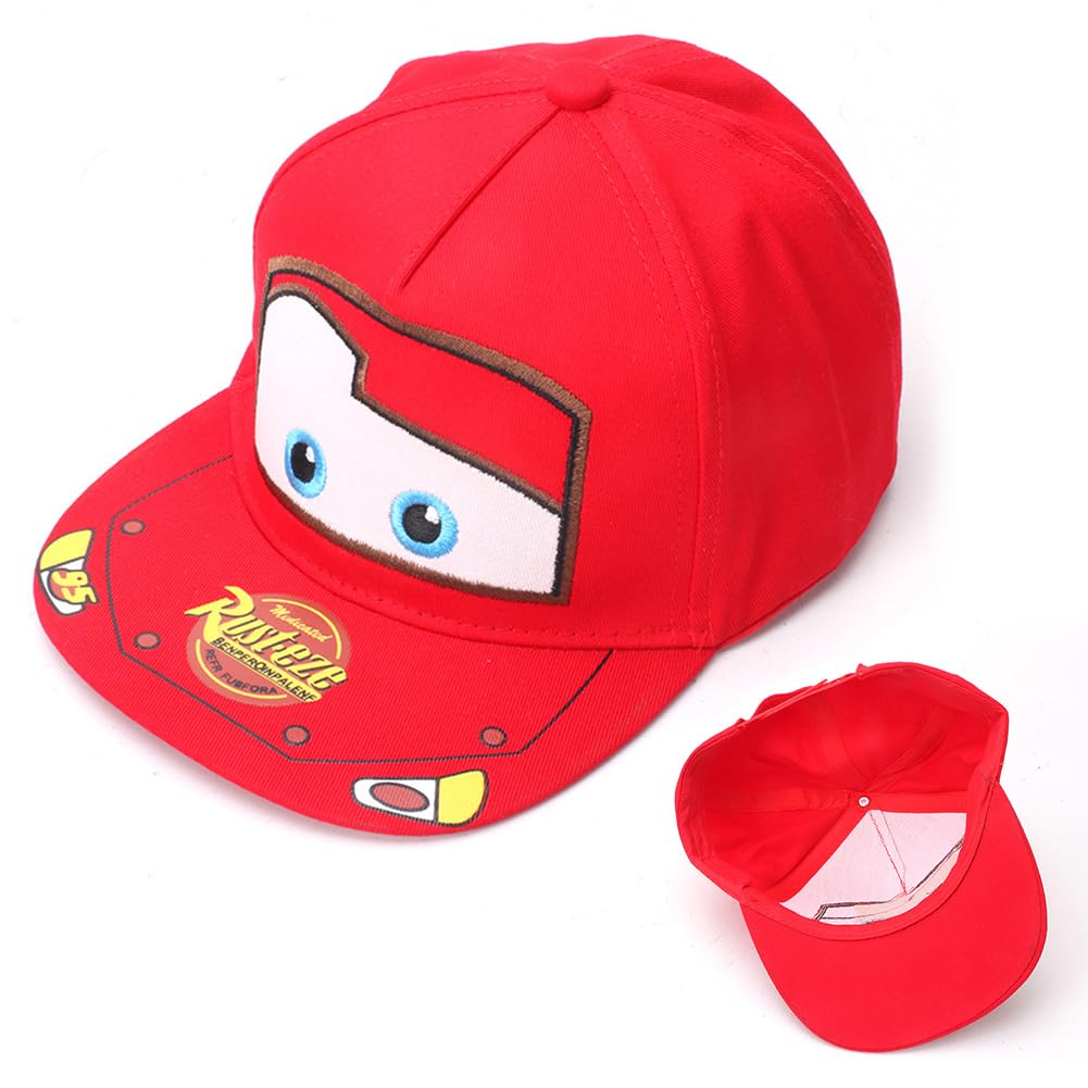 IOSCDH Gorra Niño Light-Ning MC-Queen para Niños,Cars MC-Queen Gorra de béisbol de algodón,Gorra de béisbol Bordada para niños de 2 a 14 años,Light-Ning MC-Queen Gorra de béisbol de ala Plana