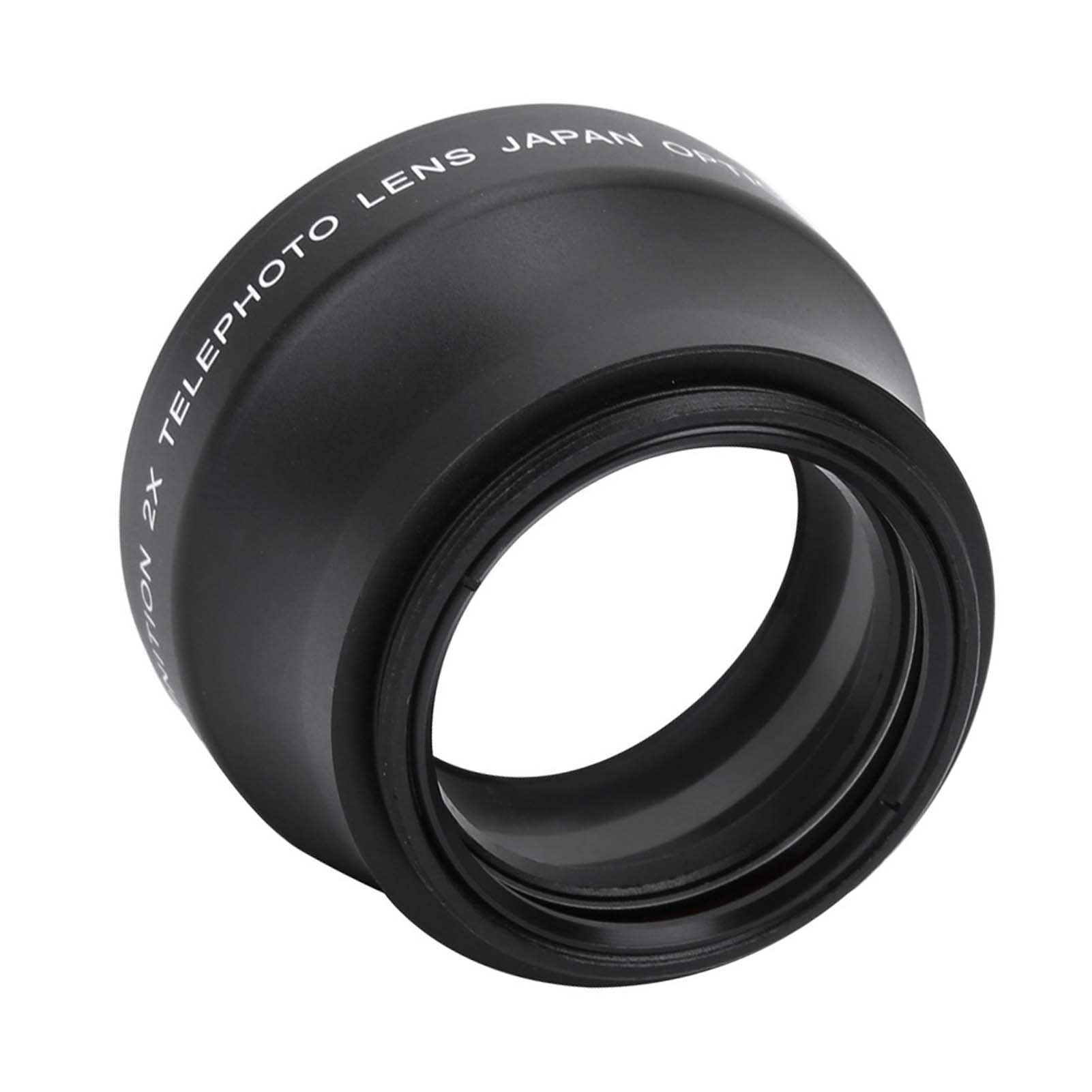 Convertisseur de Téléobjectif Haute Définition, Grossissement 2X, Caméra à Monture 37mm, Alliage D'aluminium Noir