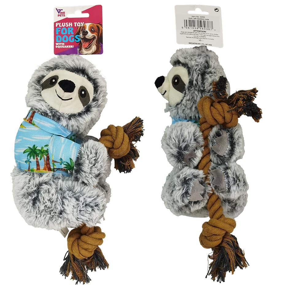 Jouet en peluche pour chien motif tropical pour des après-midi de jeu