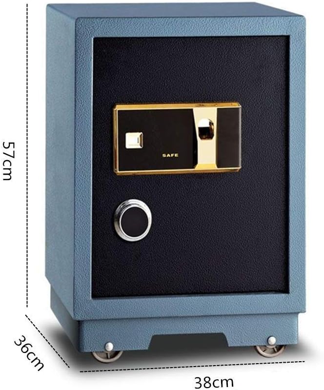 Steel Deposit Box Alarm Anti-Theft Wall 57cm High Household Fingerprint for Storing Valuables Safe