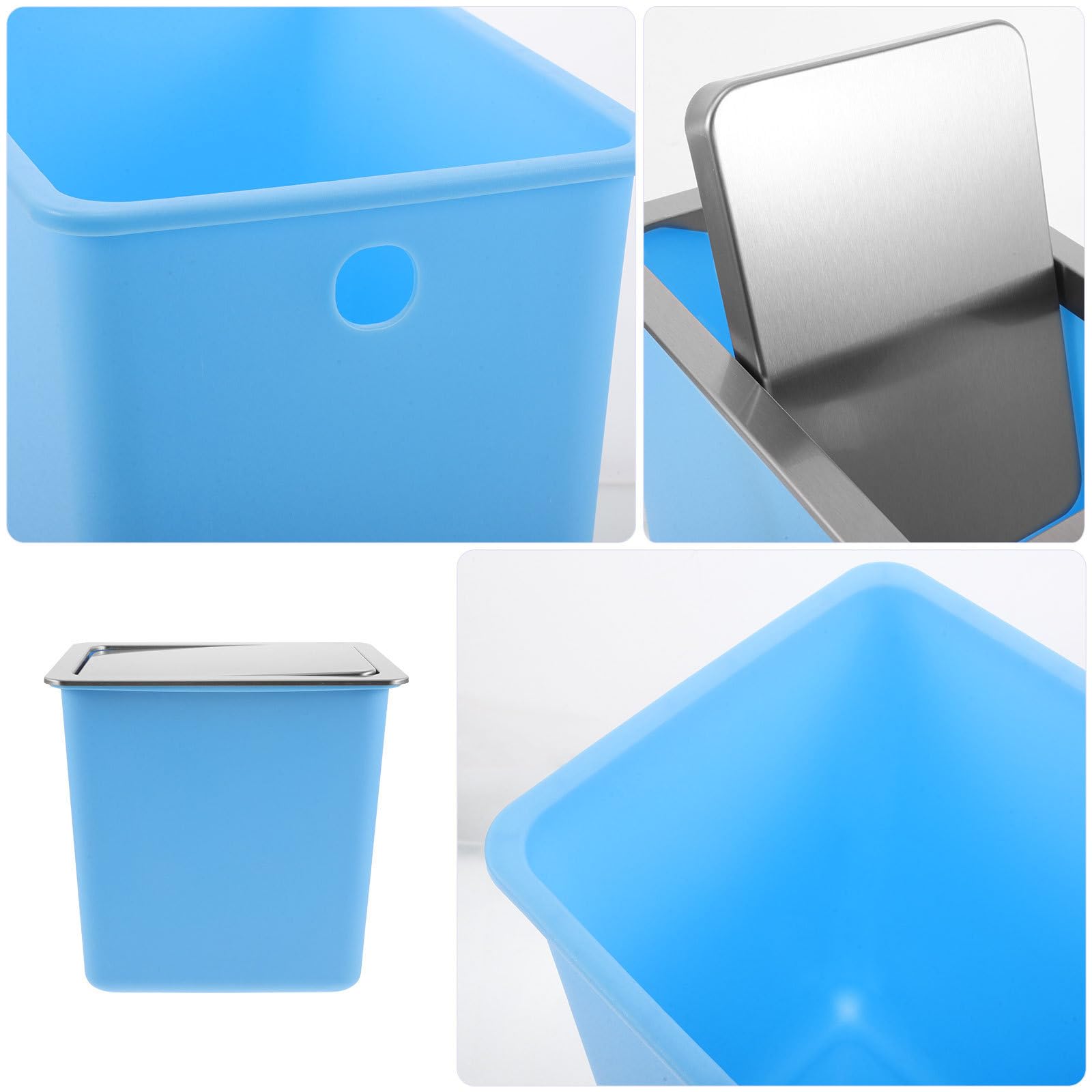 Toddmomy Cubo de Basura para Cocina con Tapa Oscilante de Acero Inoxidable y Diseño Compacto, Adecuado para Restaurantes y Hoteles, con Sistema Fácil de Eliminación de Residuos