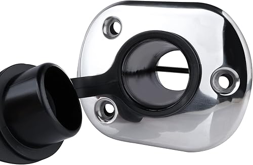 Miniatura 6 de 2 soportes para caña de pescar de montaje empotrado con tapa de goma, forro y junta (tornillos incluidos)