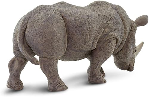Miniatura 3 de Safari Ltd. Figura de juguete de rinoceronte blanco, realista, pintada a mano de 5.75 pulgadas, juguete educativo seguro para niños, niñas y niños a