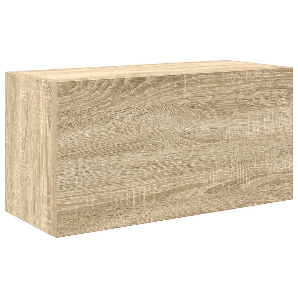 Tomostar Armoire Murale de Salle de Bain, Meuble Haut Salle de Bain Armoire de Toilette Suspendu chêne Sonoma 60x25x30 cm Bois ingénierie