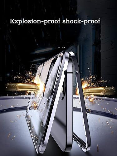 Miniatura 7 de Funda con bloqueo de seguridad y fuerte absorción magnética para iPhone 11 con protector de lente de cámara, parachoques de metal 360, protección de