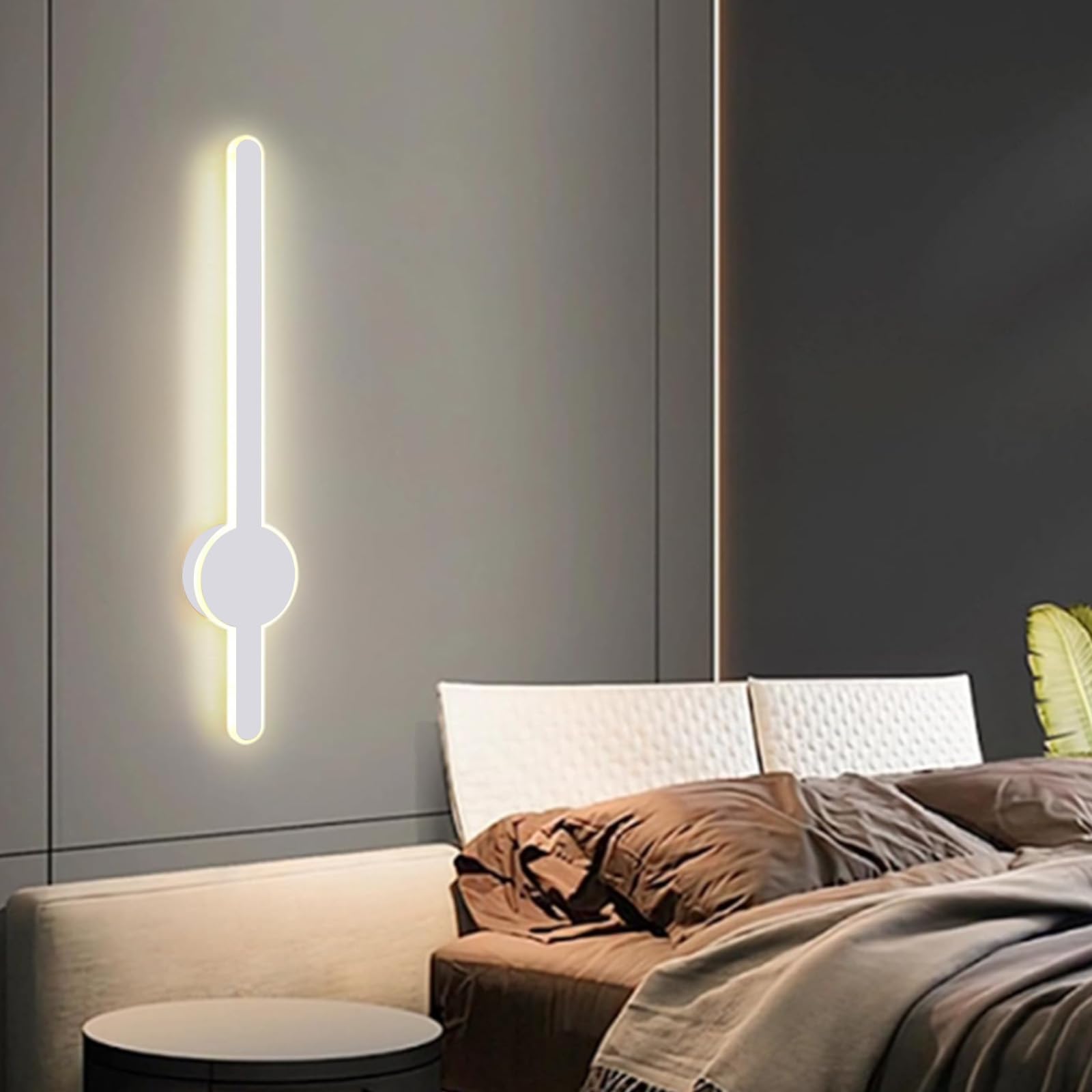 HCZKIUJY LED Wall Sconces, 3-Color Adjustable Wall Lights (White Neutral Light-100cm)