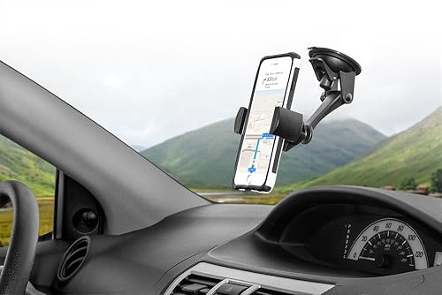 Miniatura 5 de ARKON Soporte de succión adhesiva con soporte para teléfono RoadVise para automóviles y camiones, totalmente ajustable con potente soporte de