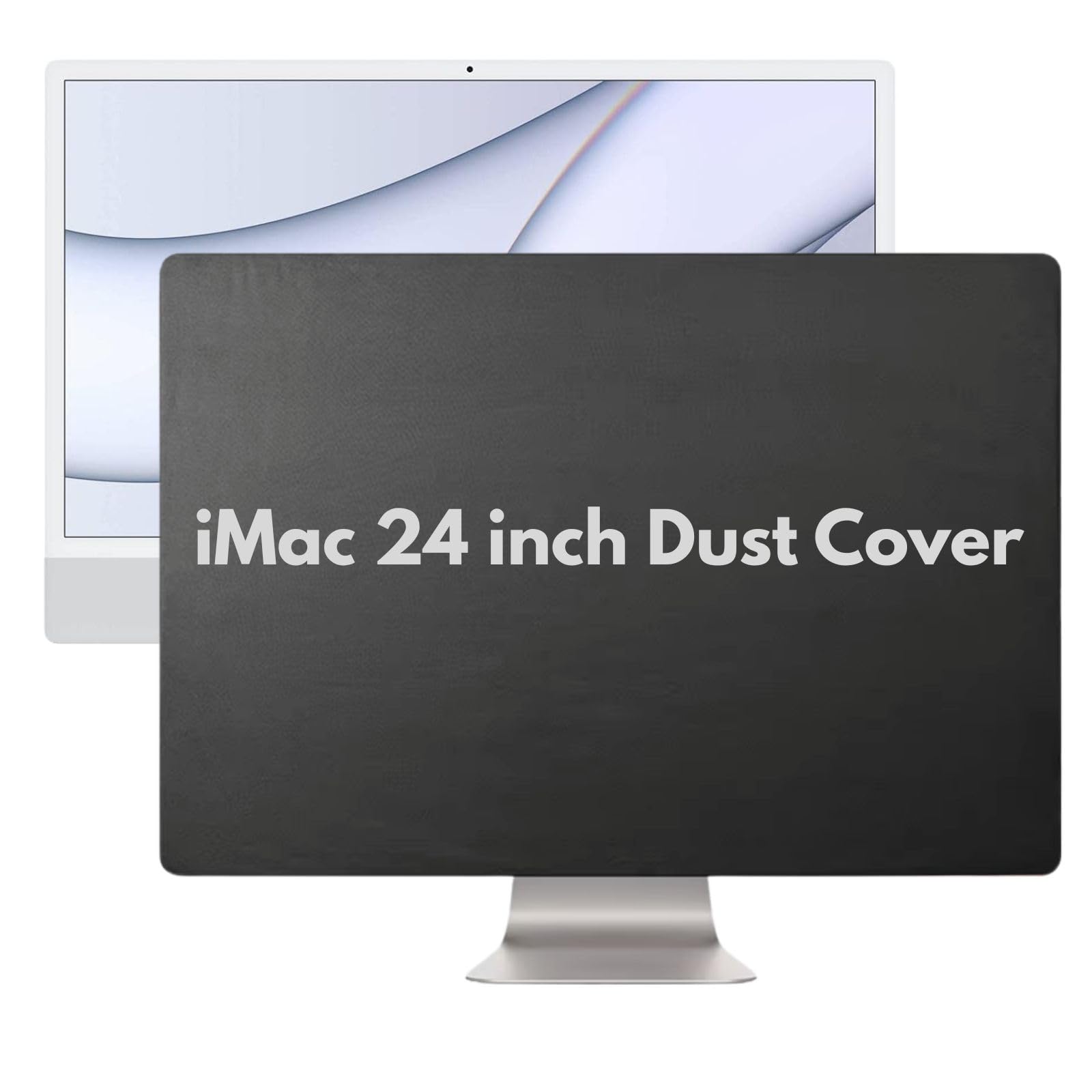 Dorca® Dustproof & Waterproof Monitor Cover for iMac 24-inch (2021/2023/2024) - Premium All-in-One Desktop Computer Dust Protector | Scratch-Resistant Fabric | Perfect Fit for Apple iMac M1/M3 - Black-image-45