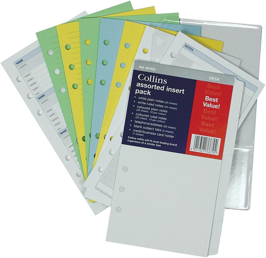Collins Desk Assorted Organiser Refills 1 Amazon.co.uk Stationery & Office Supplies