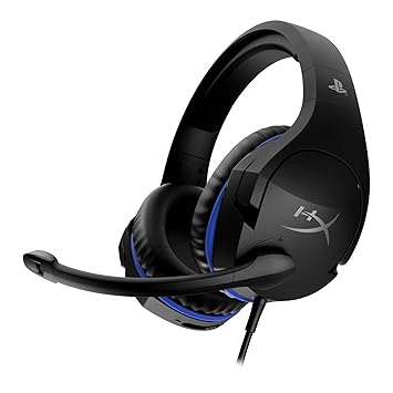 HyperX Cloud Stinger - Gaming Headset, Official PS4 Licensed for PlayStation4, Lightweight, Rotating Ear Cups, Memory Foam, Comfort, Durability, Steel Sliders, Swivel-to-Mute Noise-Cancellation Mic
