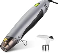 WORKPRO Mini Hőlégfúvó 400W - Kompakt Kézi Hőpisztoly 2 Hőfokozattal (300°C/500°C), Terelőfúvókával és Összecsukható Állvánnyal Barkácsolásh 1