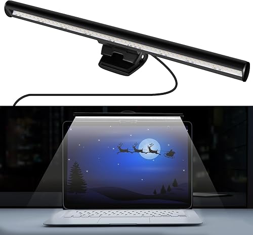 skybess Barra de lámpara de monitor para laptop, monitor LED de lectura electrónica USB, luz de trabajo para oficina/hogar, brillo