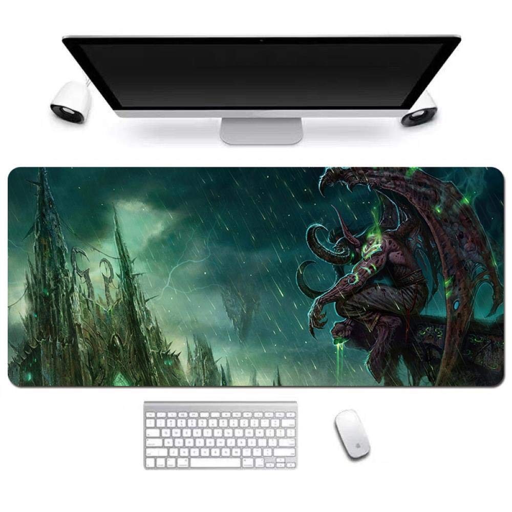 ITBT World of Warcraft XXL Anime Mouse Pad 900 x 400 mm – Speed Gaming Mousepad – Computer Mouse Pad – 3 mm Non-Slip Rubber for Gamers Computer, PC and Laptop, B