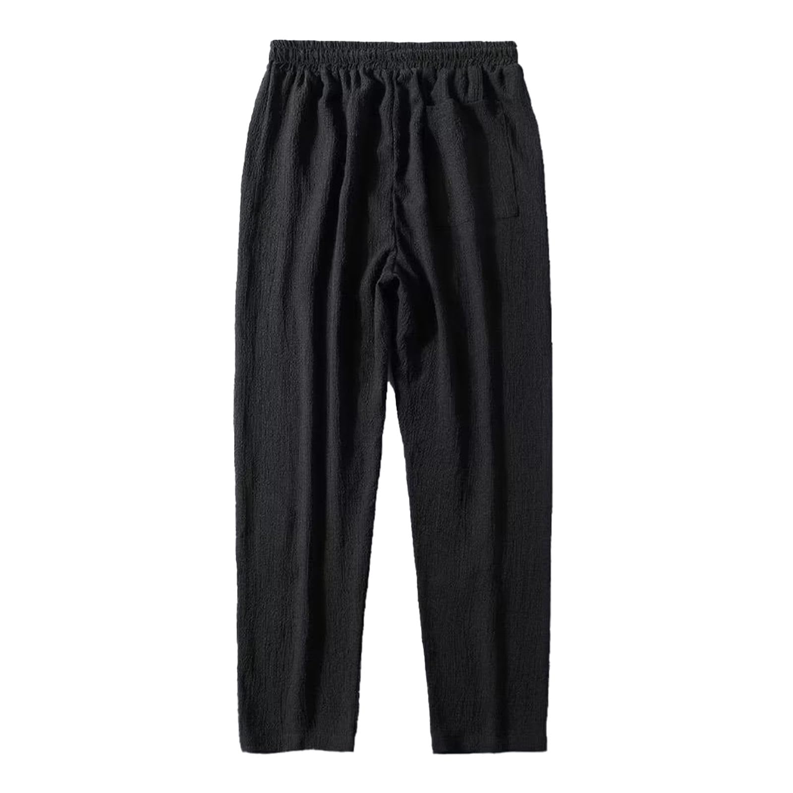 Generisch Pantalones de verano ligeros y transpirables, pantalones de chándal de lino, pantalones de ocio delgados, pantalones de deporte, holgados, pantalones de yoga, cómodos, cintura elástica